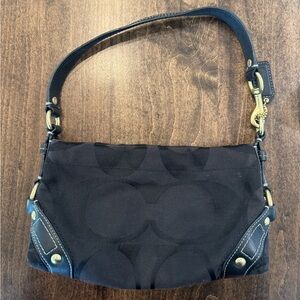Coach Black Signature Shoulder Bag